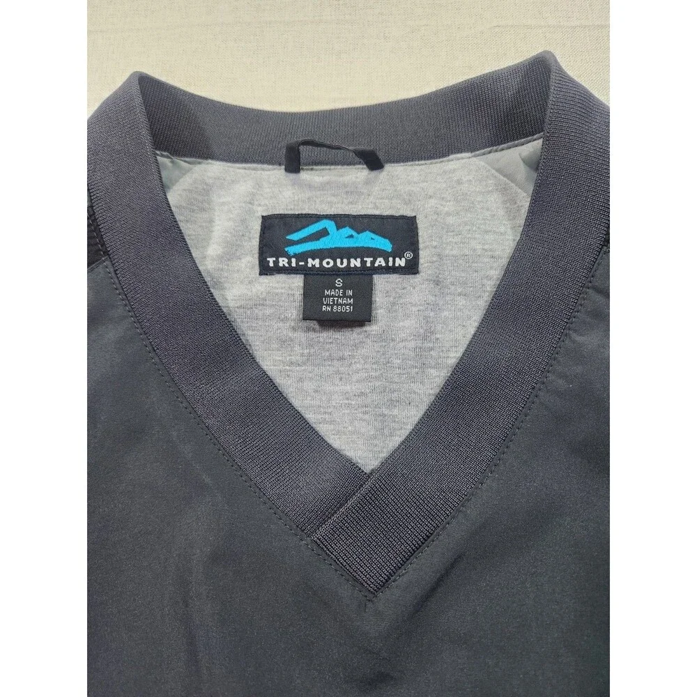 Tri-Mountain Men's 1/4 Zip Pullover Jacket Grey Sz Small  #060